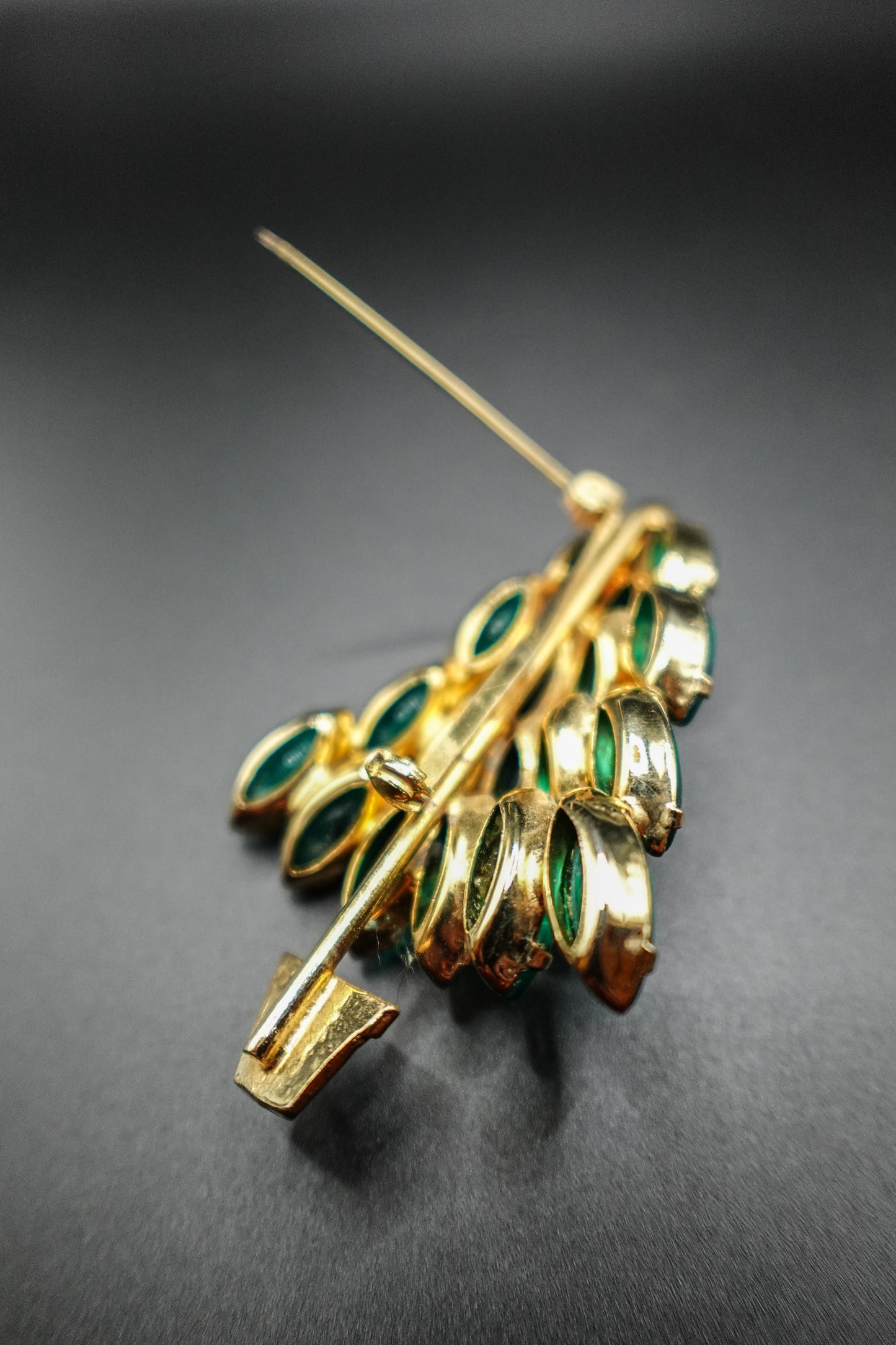 Vintage Enamel and Crystal Christmas Tree Brooch