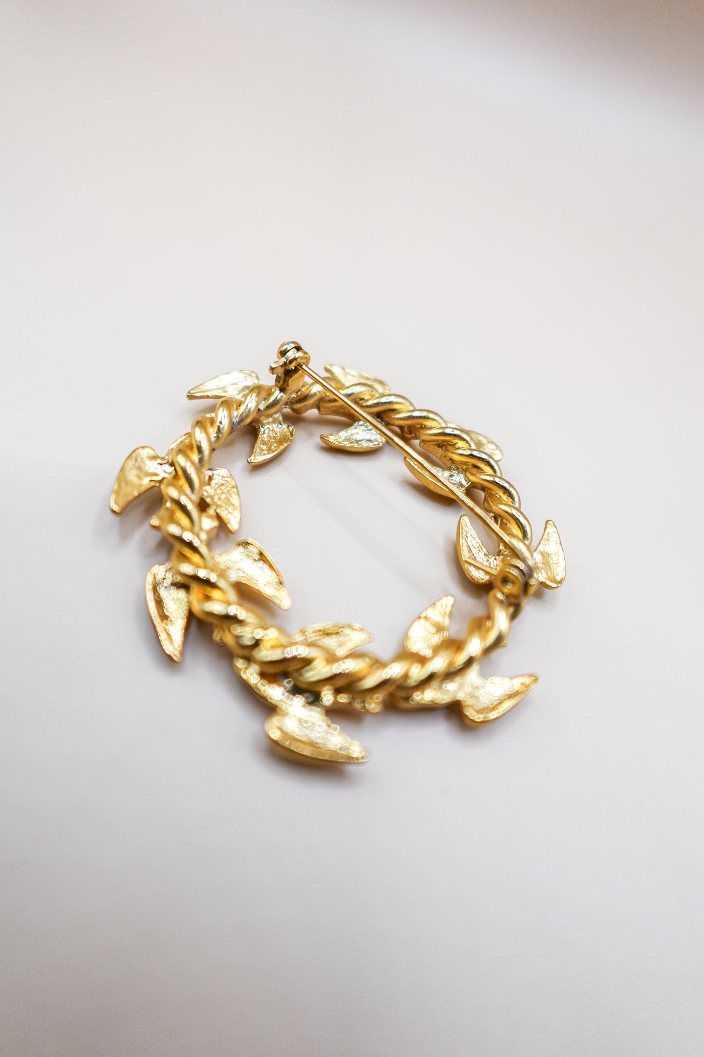 Vintage Gold-Tone Dove Brooch