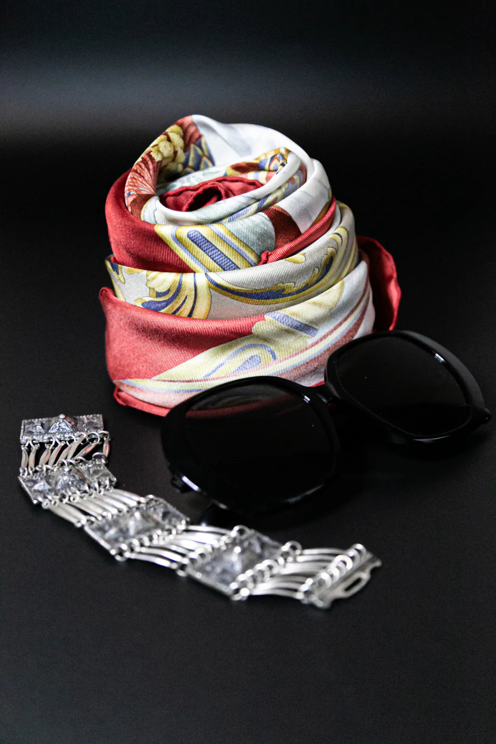 Vintage Salvatore Ferragamo Silk Scarf - Winter Scene, Square