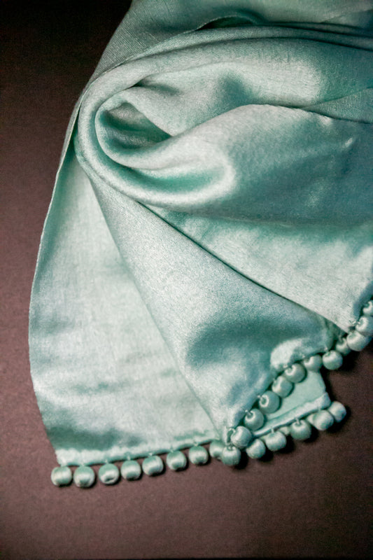 Bajra Cashmere Silk Scarf - Mint Green