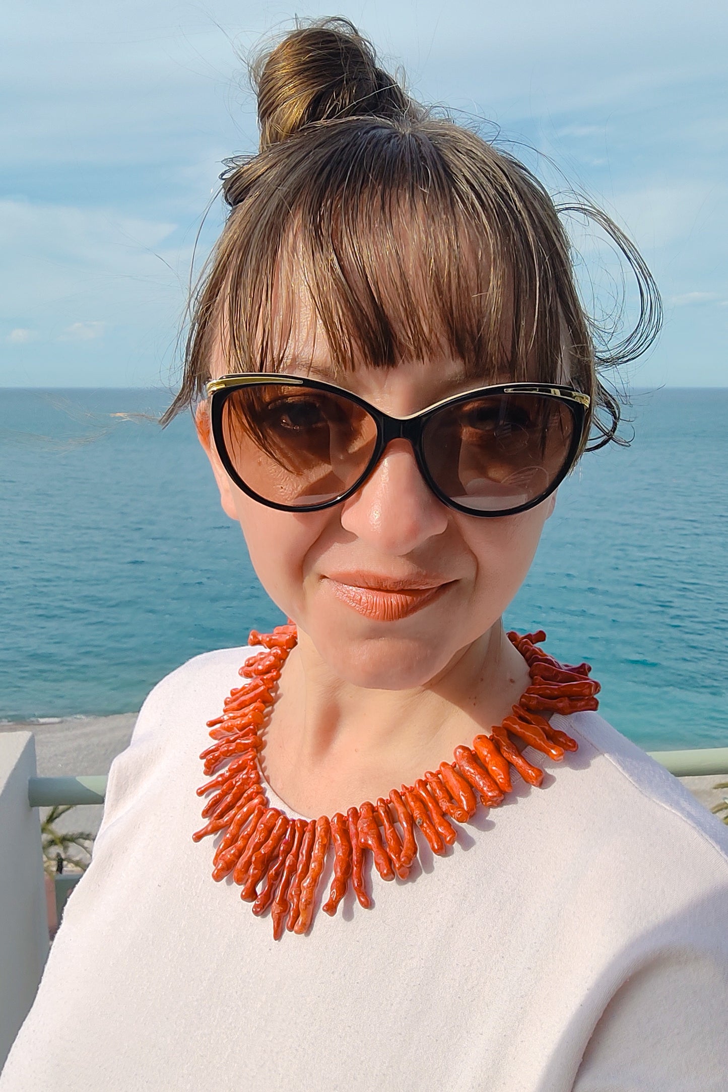 Vintage Hand-Strung Coral Necklace