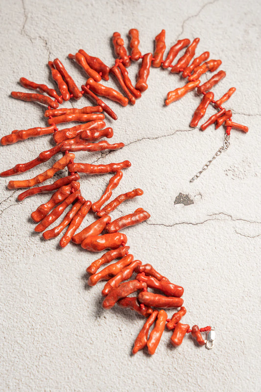 Vintage Hand-Strung Coral Necklace