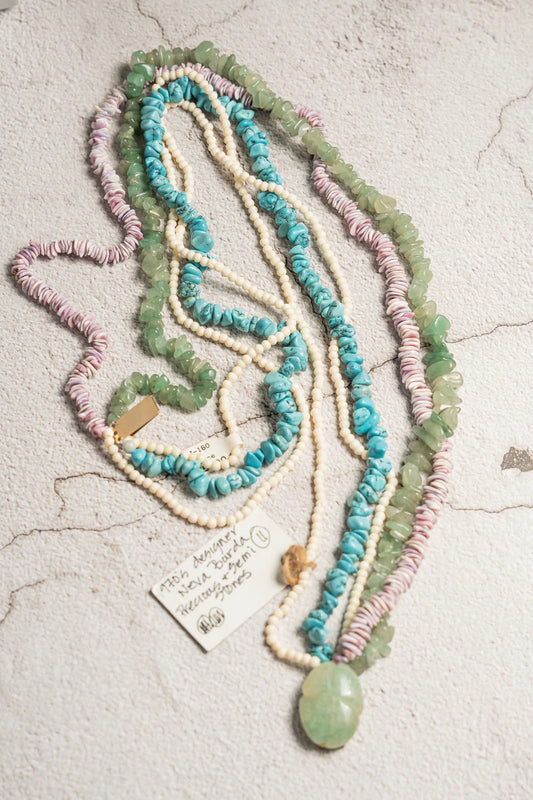 Turquoise and Crystal Necklace – Handmade by Neva Burba